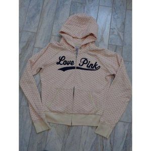 Pink by Victoria's Secret women's large fleece lined sweatshirt jacket SIZE XL